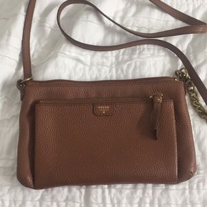 Brown Fossil Crossbody